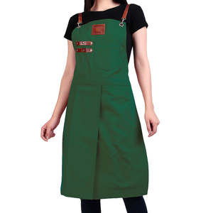 Tablier de cuisine vintage en toile véritable multi-poches pour femme, en cuir véritable de qualité supérieure, réglable - Product Image 2