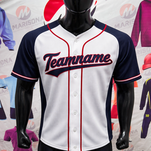Camiseta de Béisbol Corta Personalizada para Clubes y Equipos, de Secado Rápido, Transpirable, en Tela de Poliéster Sublimada y Bordada, para Jugadores, Tallas Grandes - Product Image 1