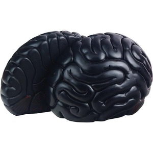 Sujetalibros Escultural de Resina Negra con Forma de Cerebro, Diseño Contemporáneo, Empaque Individual - Product Image 1