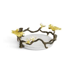 Posavasos de mármol blanco premium y metal dorado con diseño de pájaro para decoración de hogar de lujo y uso en regalos para ocasiones especiales. - Product Image 4