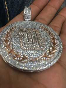 Último Modelo Personalizado, Colgante Infantil de Plata de Ley 925 Chapado en Oro Rosa de 14K, Diamante Real, Nombre Personalizado, Amuleto Clásico para Fiestas - Product Image 6