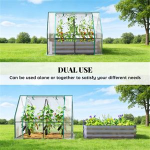 Mini-serre de jardin transparente et gris foncé pour la culture intérieure - Product Image 2