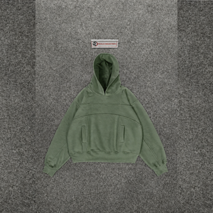 เสื้อฮู้ดดี้สีเขียวขนาดใหญ่พิเศษสำหรับผู้ชาย ผ้าฝ้ายเฟรนช์เทอร์รี่ สวมใส่สบาย ทรงปกติ สไตล์ฤดูใบไม้ร่วง ผ้าฝ้ายพรีเมียม - Product Image 5