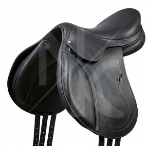 Selle d'endurance anglaise en cuir véritable, artisanale et durable, avec flaps de genou rembourrés et arceau en bois, pour l'équitation anglaise, produits équestres d'Inde - Product Image 2