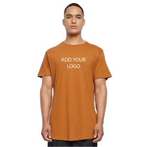 Camiseta de verano de alta calidad para hombre, camiseta de manga corta informal de lujo, Media manga, transpirable, Color sólido, camisetas de longitud larga para hombre - Product Image 1