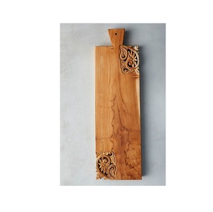 Planche à découper en bois polyvalente pour la cuisine, pour couper les légumes, les fruits, la viande, le pain et préparer les aliments, servir - Product Image 5