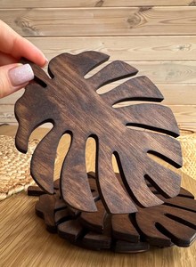 Popular Design Wooden Coaster for Home Hotels Tea Coffee Kitchenware Tea <b>Cup</b> Tableware Coaster <b>Customized</b> Style for Home Dining - Product Image 4