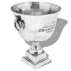 Refroidisseur de vin élégant en métal coulé en aluminium seau à glace intérieur extérieur fête bacs à boissons avec socle pour les mariages - Product Image 1