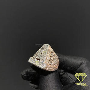 CEO Letter Necklace Custom Moissanite Diamond Iced Out Hip Hop Pendant Blue Stone Jewelry Gift - Product Image 2