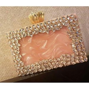 Elegante Bolso de Mano de Resina Ecológica para Damas, Accesorio de Moda con Cristales - Product Image 4