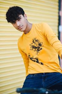 เสื้อยืดลำลองคุณภาพสูง แขนสั้น ผ้าฝ้าย 100% ด้านหน้าระบายอากาศได้ดี พิมพ์ลายแบบซับลิเมชั่น ดีไซน์เรียบง่าย สำหรับผู้ชาย ไซส์ผู้ใหญ่ - Product Image 4