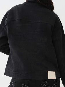 High Quality Casual Women Short Denim <b>Tops</b> <b>Coat</b> Blue Long Sleeve Plus Size Denim Jackets Stylish Outerwear Ripped Jacket - Product Image 4