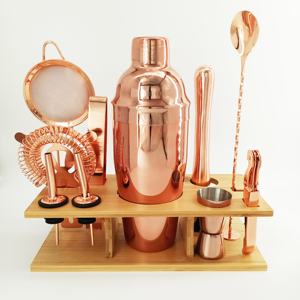 Ensemble de mixologie plaqué cuivre pour les activités de bar à domicile, la création de cocktails, la préparation de boissons et l'accueil des invités - Product Image 5