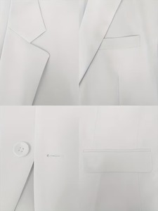 2026 ACCEPT LUXE Premium Mens Pure <b>White</b> Solid 2-Piece Suit <b>Set</b> Slim Fit Formal Wedding Groom Prom Party Business Blazer - Product Image 4