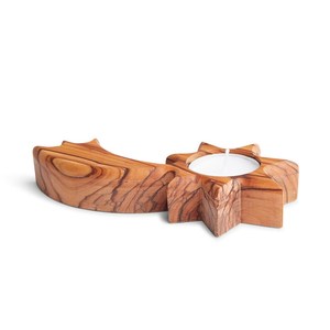 Handmade Wooden <b>Tea</b> <b>Light</b> Holder Hexagon Shape Natural Wood Candle Stand Home Decoration Centerpiece 1 Color Digital Printing - Product Image 4