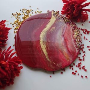 Posavasos de Resina Hechos a Mano de Primera Calidad, Juego de Posavasos Artísticos de Resina Epoxi para Mesa de Centro, Comedor, Cocina, Oficina - Product Image 6