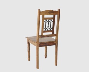 Silla de Comedor Moderna, Ecológica e Impermeable, con Estructura de Madera de Teca Sólida y Tallado, para Uso en Interiores y Exteriores - Product Image 3