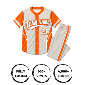 Conjunto de Uniforme de Béisbol Personalizado para Hombre, Adulto, Manga Corta, 100% Poliéster, Absorbe la Humedad, Impresión Sublimada, Nombre del Equipo 21 - Product Image 4