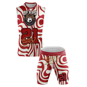 7v7 Flag Football Uniform Customizable <b>Compression</b> Jerseys Breathable Anti-Bacterial Anti-UV Moisture-Wicking Sleeveless Adult - Product Image 3