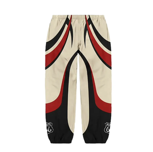 Ensemble de survêtement unisexe à fermeture éclair intégrale, imprimé géométrique, coupe ample, streetwear, printemps, adulte, séchage rapide, polyester - Product Image 2