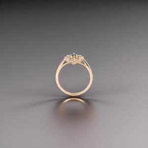 Bague en argent sterling 925 plaqué or 14 carats avec saphir bleu certifié IGI, ornée de pierres marquises, bijoux faits à la main pour femme, idéale pour les soirées - Product Image 2