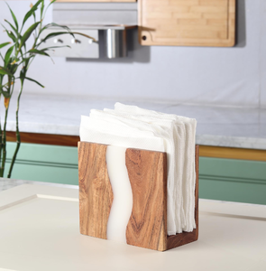 Decorative Luxury Resin & Wood Napkin Holder Top Selling Sale Handmade Table Accessories Napkin Holder <b>Cheap</b> Price - Product Image 1