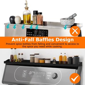 Organizzatore Magnetico Antiscivolo in Silicone per Piano Cottura, Ripiano da Forno con Portaspezie e Scolapiatti per Cucina - Product Image 6