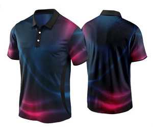 Custom Men's Black <b>Orange</b> Striped for Shirt Short Sleeve Quick Dry Knitted Sporty Casual Design Heat Transfer 100% Polyester - Product Image 5