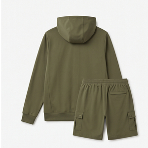 Wholesale Custom Logo Men Summer Tracksuit Eco-Friendly Plus Size Breathable Active Wear 2 Piece Set Casual Streetwear Sweat - Product Image 3