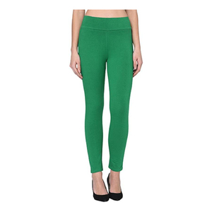 Women's High Waist Solid <b>Green</b> Yoga <b>Leggings</b> Full Length Seamless Elastic Waist Pants - Product Image 1