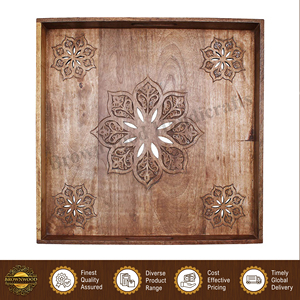 Bandeja de Servicio de Madera de Mango con Acabado Natural, Diseño Único, de la Mejor Calidad, Precio al por Mayor, para Suministro a Restaurantes y Hoteles - Product Image 3