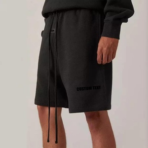 Men's Luxury Designer Brand Hip Hop Shorts Custom Front Logo 100% Cotton Anti-Wrinkle Breathable Anti-UV Protection Drawstring - Product Image 3