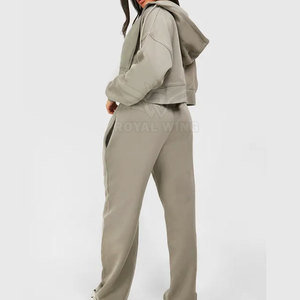 Fabricante de Pakistán, Último Diseño, Chándal Informal con Capucha para Mujer, Poliéster/Algodón, Color Sólido, Transpirable, Ecológico - Product Image 2