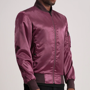 Chaqueta Bomber Personalizada Color Borgoña, Abrigo Acolchado para Invierno, Chaqueta de Piloto con Ribete de Piel, Impermeable, Casual y a la Moda - Product Image 3