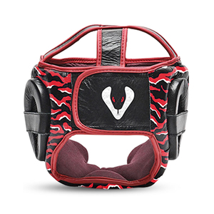Protector de Cabeza de Boxeo Venomous, Diseño de Tigre Rojo y Negro, Cuero, Equipo de Protección para Adultos Unisex, Protección Facial Completa - Product Image 4