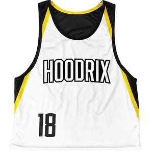 OEM Customized Lacrosse Pinnies Reversible Practice <b>Vest</b> Athletic Team Black White <b>Yellow</b> Sublimated Tank <b>Top</b> High Quality - Product Image 4