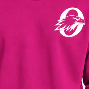 Sweat-shirt rose fuchsia pour homme, col rond, manches longues, pull décontracté en polaire, logo personnalisé, streetwear, vêtements de sport d'hiver, vente en gros - Product Image 5