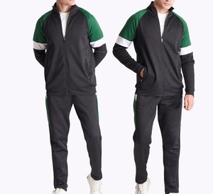 Ensemble de survêtement sportif personnalisé de haute qualité avec fermeture éclair intégrale, vêtements de sport pour la salle de gym et le jogging, fabricant OEM ODM en gros - Product Image 1