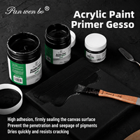 Primaire Gesso Professionnel Mélangeable pour Toile 16.9oz (500ml) – Gesso Noir pour Peinture à l'Huile et Acrylique