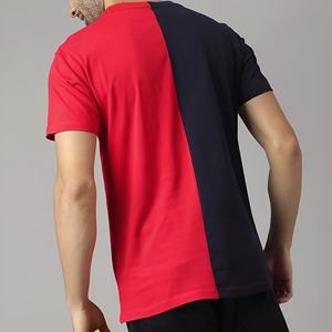 Camiseta Gráfica para Hombre Inspirada en Héroes, Estilo Urbano Color Block, Manga Corta de Algodón, Top Moderno Estilo Cómic - Product Image 3