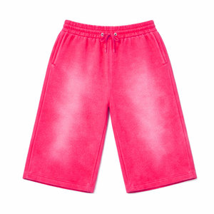 Shorts de jogging streetwear pour hommes, coupe oversize, 100 % coton, double taille, personnalisables - Product Image 1