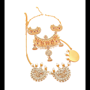 Kemp Style Traditional Bridal Jewelry Set with Cubic Zirconia and Gold Plate - Product Image 2
