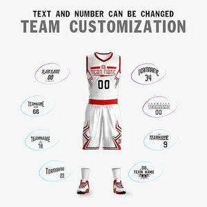 Conjunto de Uniforme de Baloncesto Personalizable 100% Poliéster, Transpirable, de Secado Rápido, Antibacterial, Cintura Elástica, Sin Mangas - Product Image 3