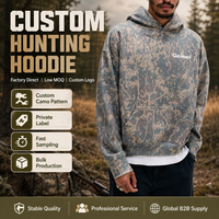 Sweat à capuche camouflage de chasse personnalisé pour homme, style streetwear, imprimé numérique intégral motif Real Tree