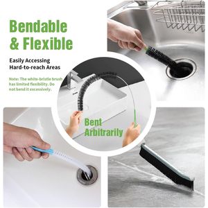 4pcs Flexible Cleaning <b>Brush</b> Set Multi-Use Lint <b>Dust</b> Remover for Dryer Vents Fridge Coils HVAC Systems in Tight Spaces - Product Image 2