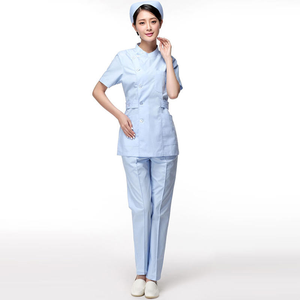 Tenues d'infirmières médicales en sergé, respirantes, extensibles, de qualité supérieure, couleur unie, ensembles d'uniformes d'hôpital – Approvisionnement direct usine - Product Image 5