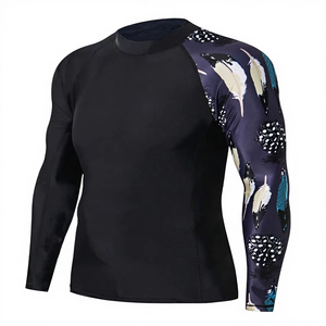 Camiseta Deportiva Ligera de 300g con Protección Solar UPF50+ para Hombre, Manga Larga, Impresión Digital, para Fitness, Running, Entrenamiento, Gimnasio, Poliéster/Nailon - Product Image 2