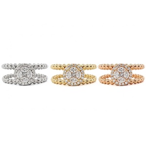 Livraison Rapide Bijoux Design Élégant Qualité Supérieure Bagues Vintage en Or Rose 18 carats avec Diamants Naturels pour Fêtes et Anniversaires - Product Image 4