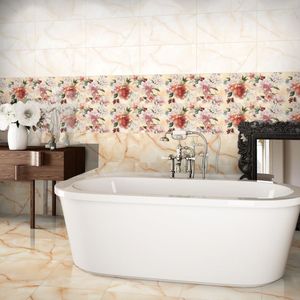 300x600 white glossy finish ceramic wall tile minimalist modern design suitable for office building interiors large <b>scale</b> wall - Product Image 2