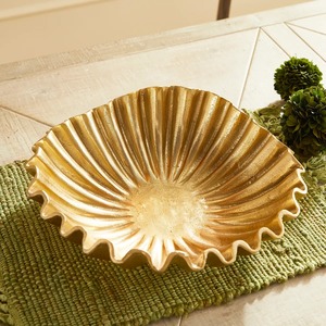 Plateau de service en métal tendance, forme originale, plat décoratif en aluminium poli, plat à fruits, décoration de table pour mariage et fête - Product Image 6